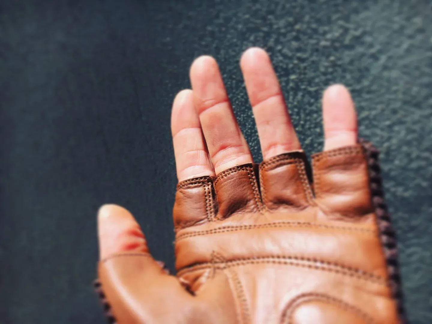 Leather mitts