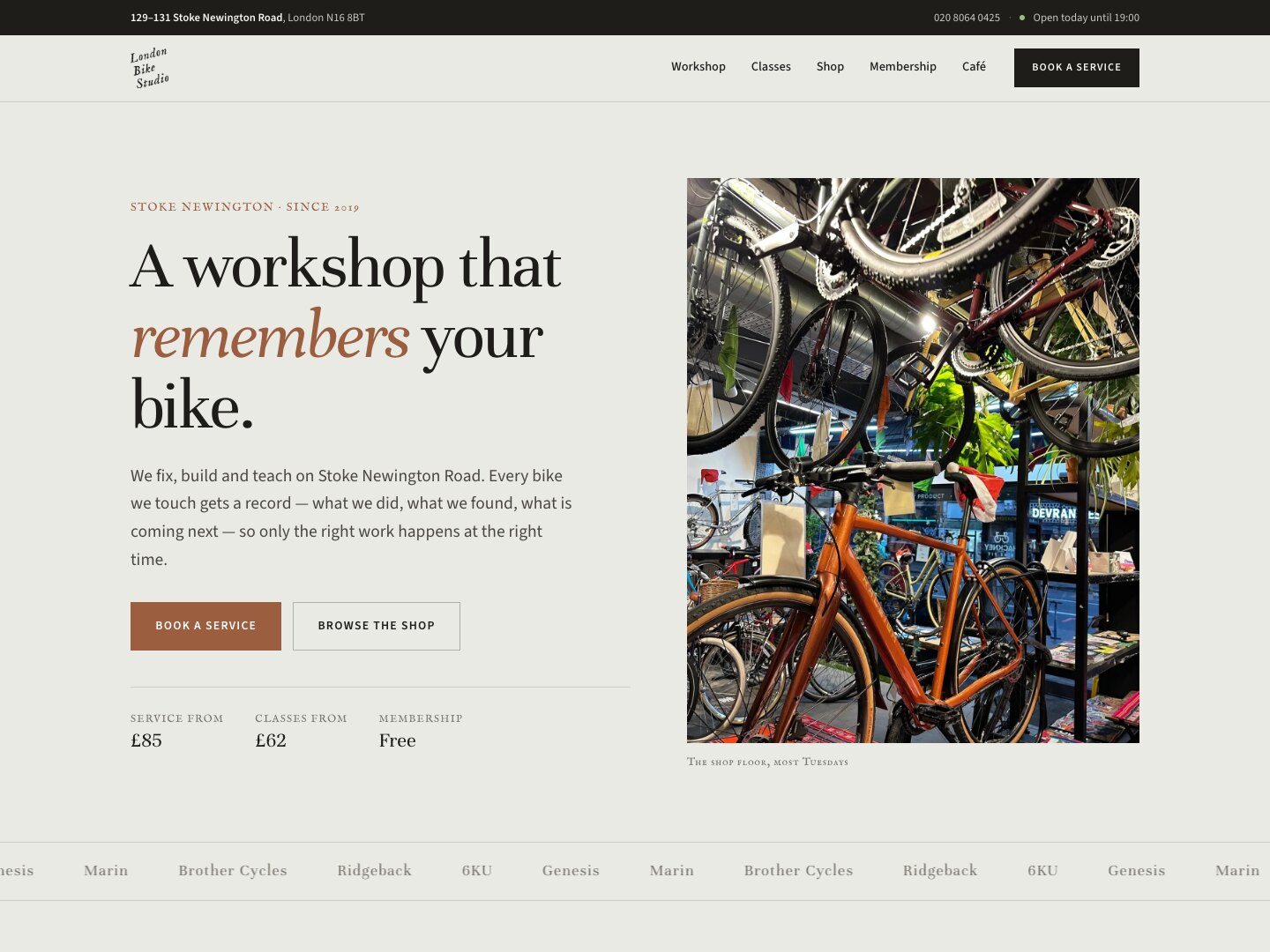 Homepage concept 01, The Studio